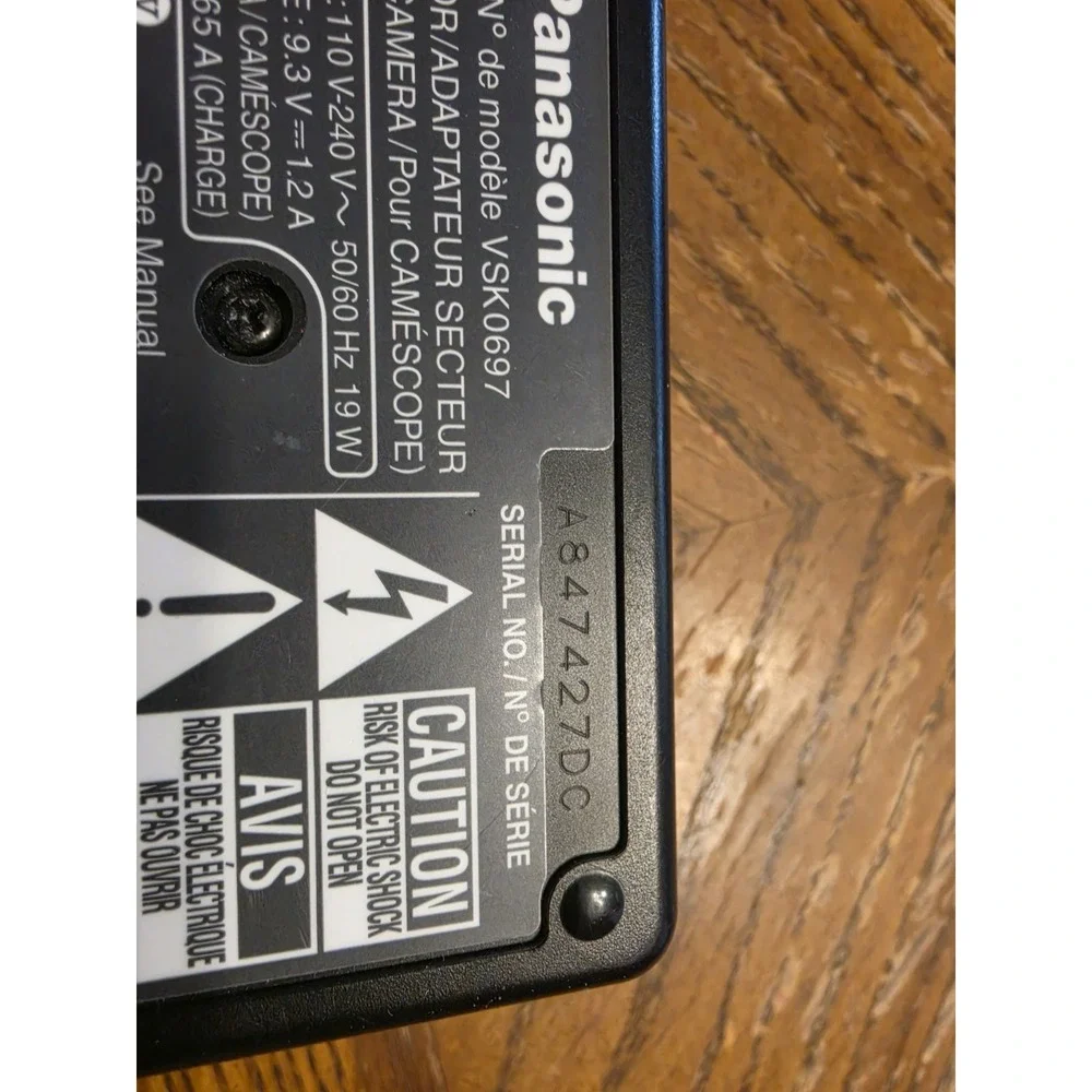 Panasonic VSK0697 Genuine OEM Video Camera Battery Adapter Charger